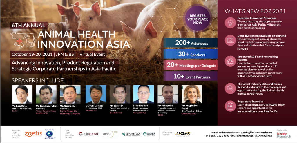Presentations at Animal Health Innovation Asia 2021 – AHRMS, Inc.